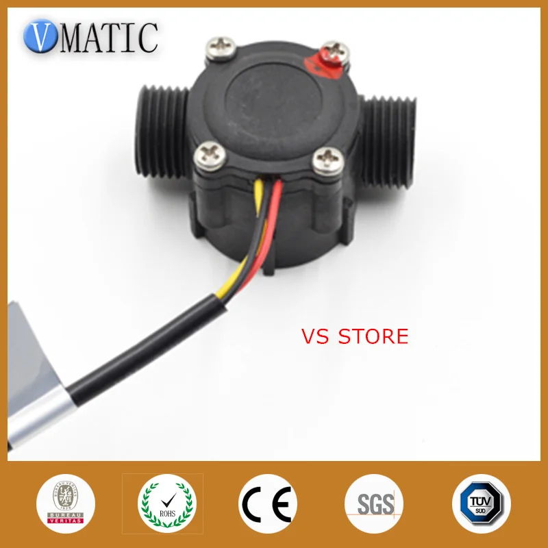 Micro Meter Liquid Hall Effect Magnetic Switch VCA168-4 Water Flow Rate Sensor