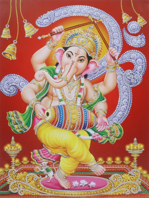 ビシュヌポスター額縁付きビンテージポスター