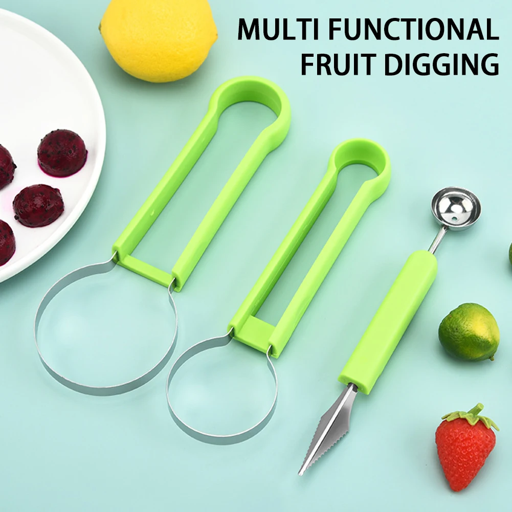 Multipurpose Fruit Baller Scooper Kit Ergonomic Non-Slip Handles Corer For Fruits Vegetables