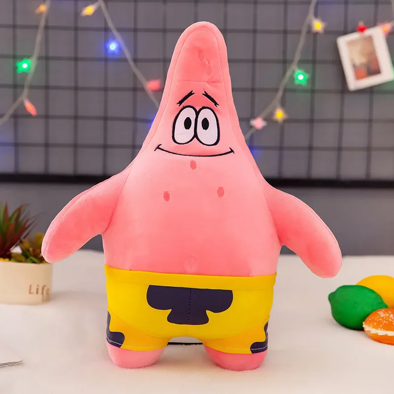 thumbnail image 1 of Big Size Cute SpongeBob Patrick Star Plush Toy Very Soft Hug Pillow Stuffed Cartoon Anime Plushies Kawaii Doll Xmas Gifts, 1 of 5
