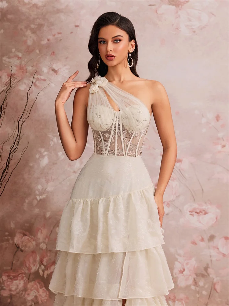 فستان سهرة فاخر بتصميم كتف مائل وتطريز ترتر، فستان حورية البحر أنيق طويل للحفلات والكوكتيل والمناسبات الرسمية