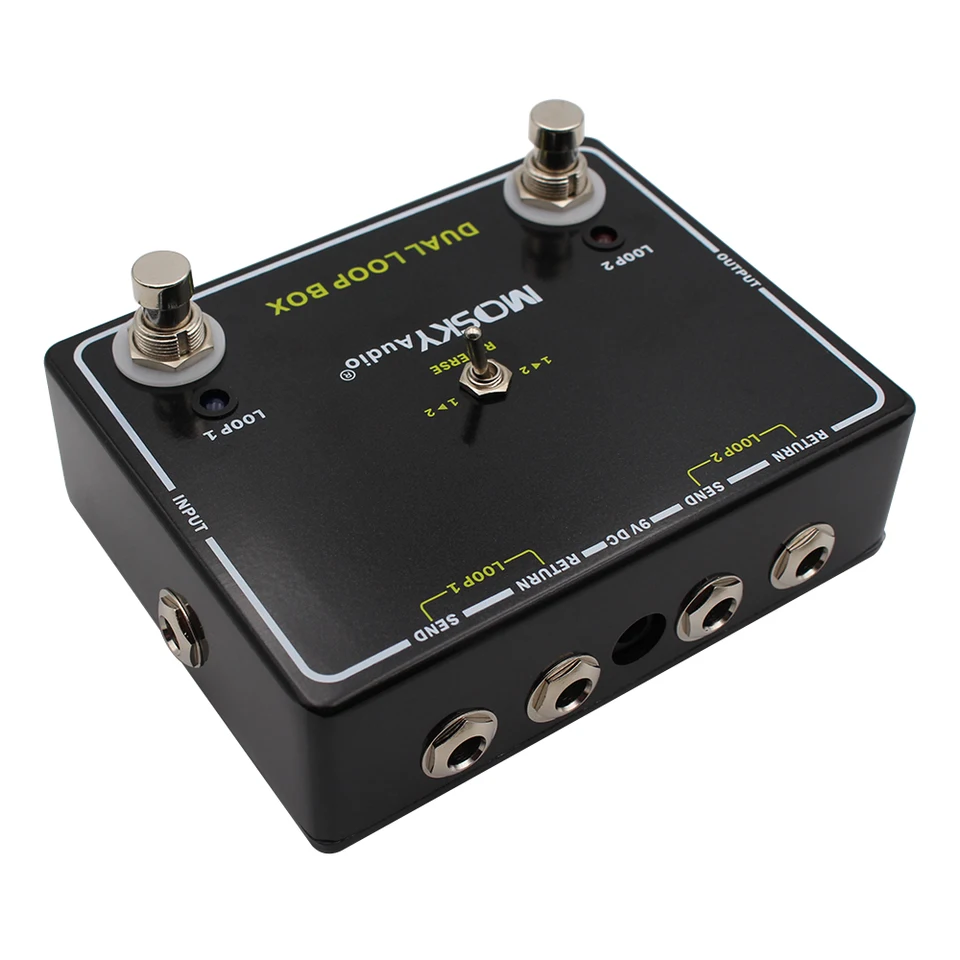 Mosky Audio Dual Loop Box Pedal,2 Independent Loop Guitar