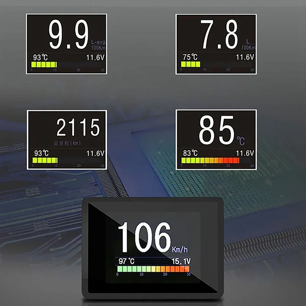 Automobile On-board Computer A203 Car Digital OBD 2 Computer Display Speedometer Fuel Consumption Meter Temperature OBD2 Gauge obd2 hud projector obd2 hud display dashboard display screen