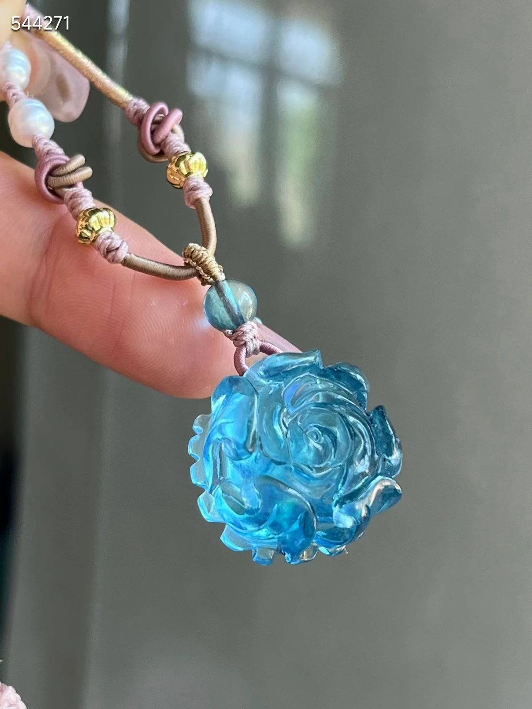 

Кулон из натурального голубого аквамарина с цветком кварца, бразильское ожерелье 21x20x12,5 мм для женщин и мужчин, аквамариновое и темно-синее ожерелье AAAAA