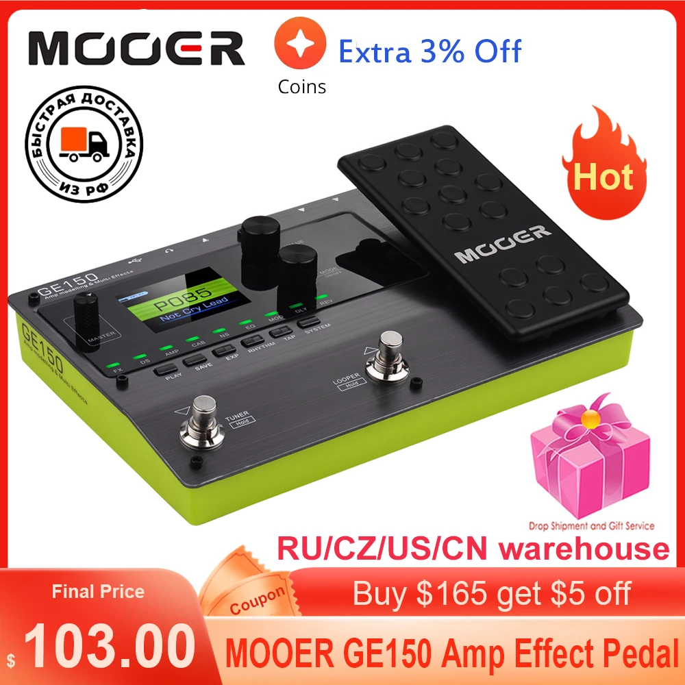 Multi Effects Pedal Mooer Ge150 Guitar Multi Effect Ge100 Guitar