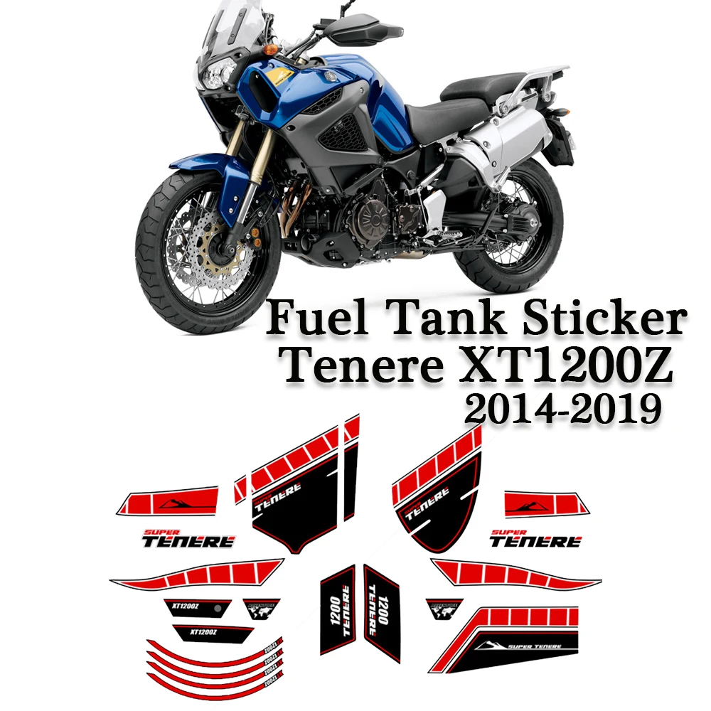 Tankpads Motorfiets Brandstoftank Decals Antislip Side Stickers Waterdichte Stijl Decoratieve Voor YAMAHA Tenere 700 Rally T700 XTZ 690 Tankbeschermer (Kleur : Black1, Maat : B