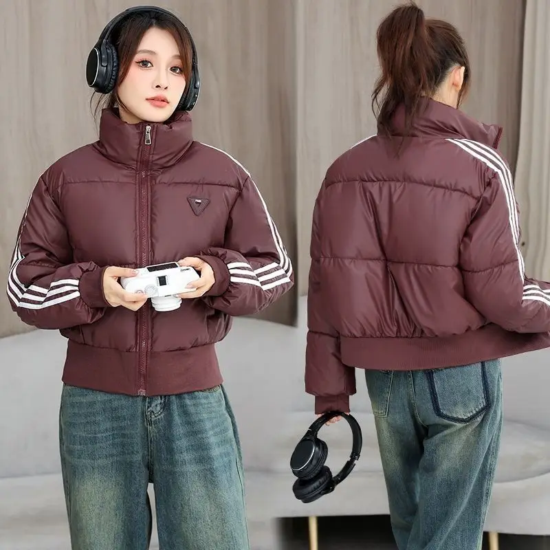명품 Winter Golf Wear Women Korean Golf Jacket Stand Collar Keep Warm Sports Coat New Short Padded Jacket Women Clothing