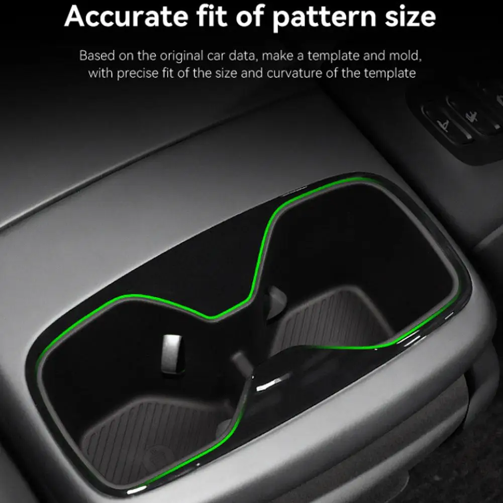 기아 EV9 2024-2025용 TPE 팔걸이 수납함 정리함 뒷좌석 컵홀더 트레이 블랙 차량 내부 액세서리