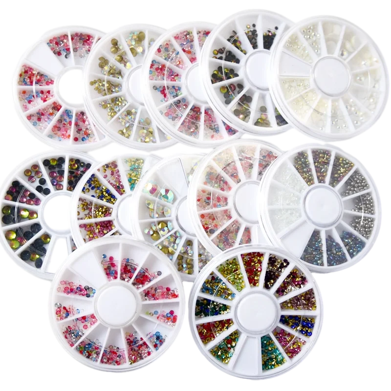 Nail Rhinestones Clearance! 1box Nail Decorations Ab Rhinestones Pointed Beads Tips 3d Manicure