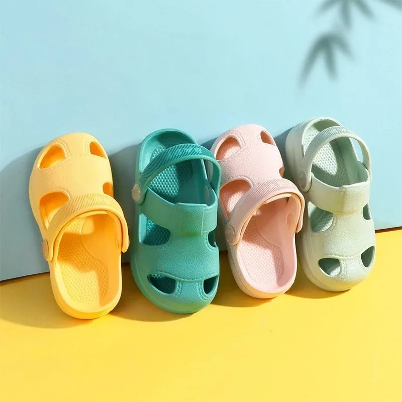 

Summer New Baby Hole Shoes 2022 Children Nice Non -slip Soft Floor Old Boys Girl Beach Sandals 1 -5 Years