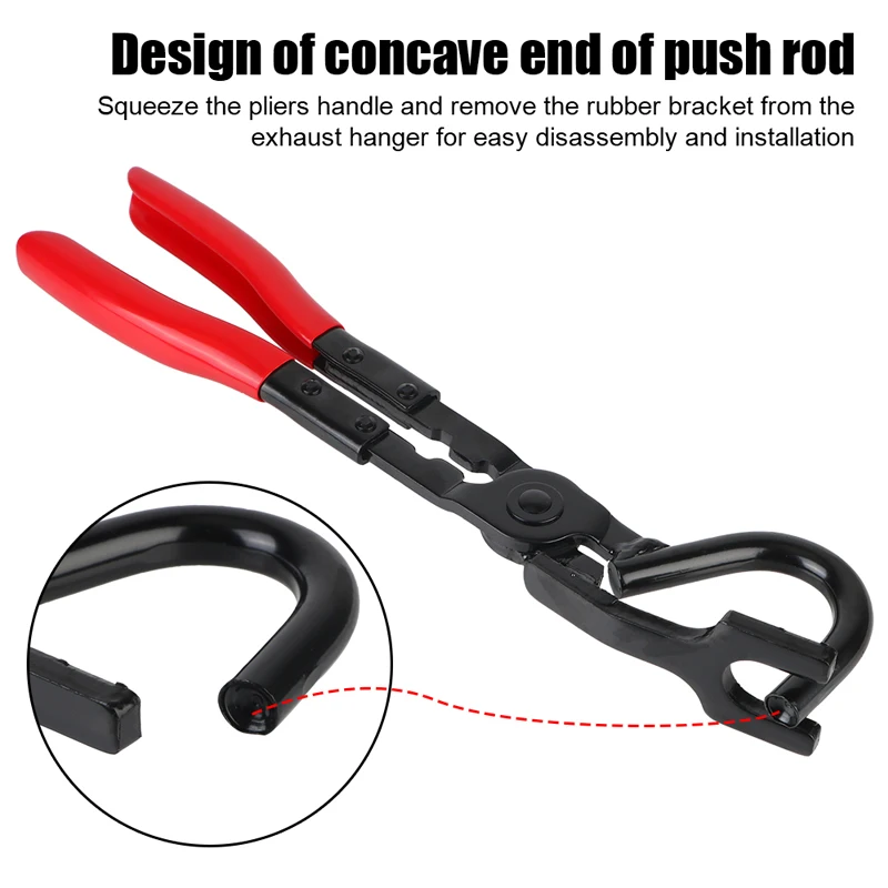 Car Exhaust Pipe Rubber Pliers Car Exhaust Hanger Pad Plier Install Disassembly Puller Tools Auto Accessories
