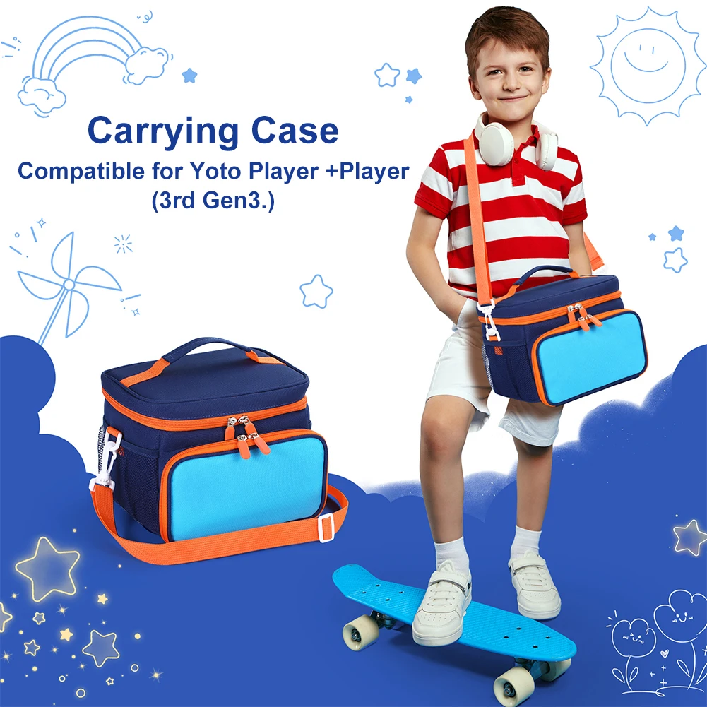 Carrying Case for Yoto Player (3rd Generation) Travel Storage Bag with Shoulder Strap Hard Case for Player Cards and Accessories