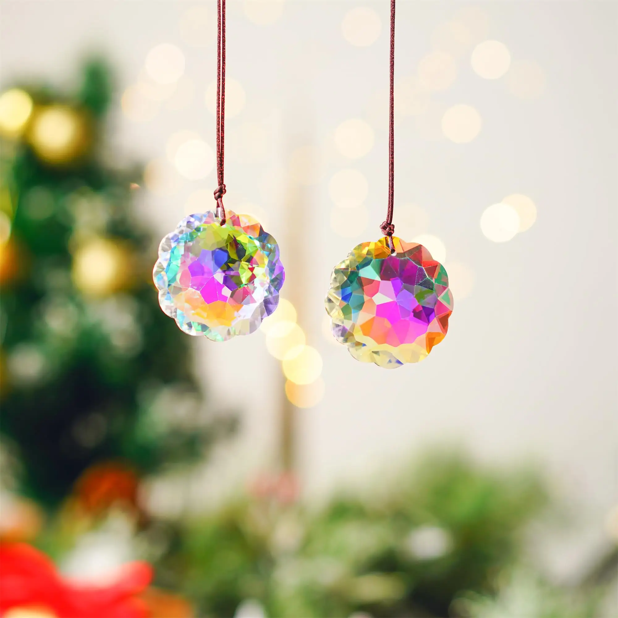 Crystal Glass Prism Ball Suncatcher Pendant Home Garden Craft Decoration 1 Pc