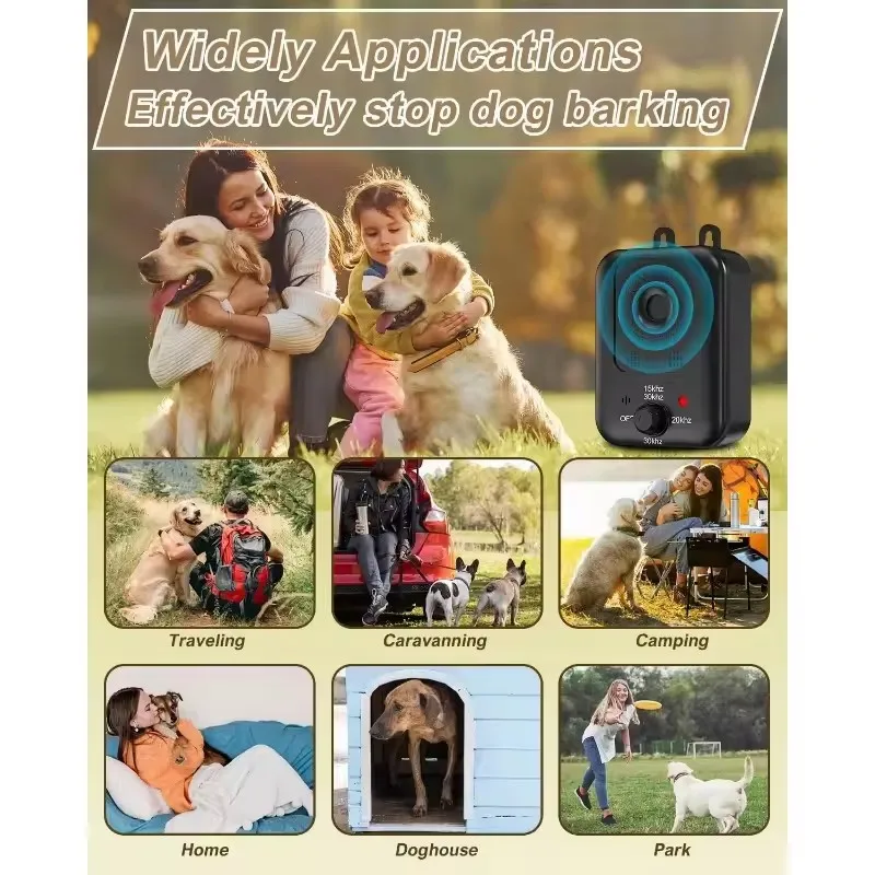 Anti-Barking Devices Smart Ultra-sonic Dog Bark Control Devices Waterproof Portable Dog Barking Deterrent for Outdoors
