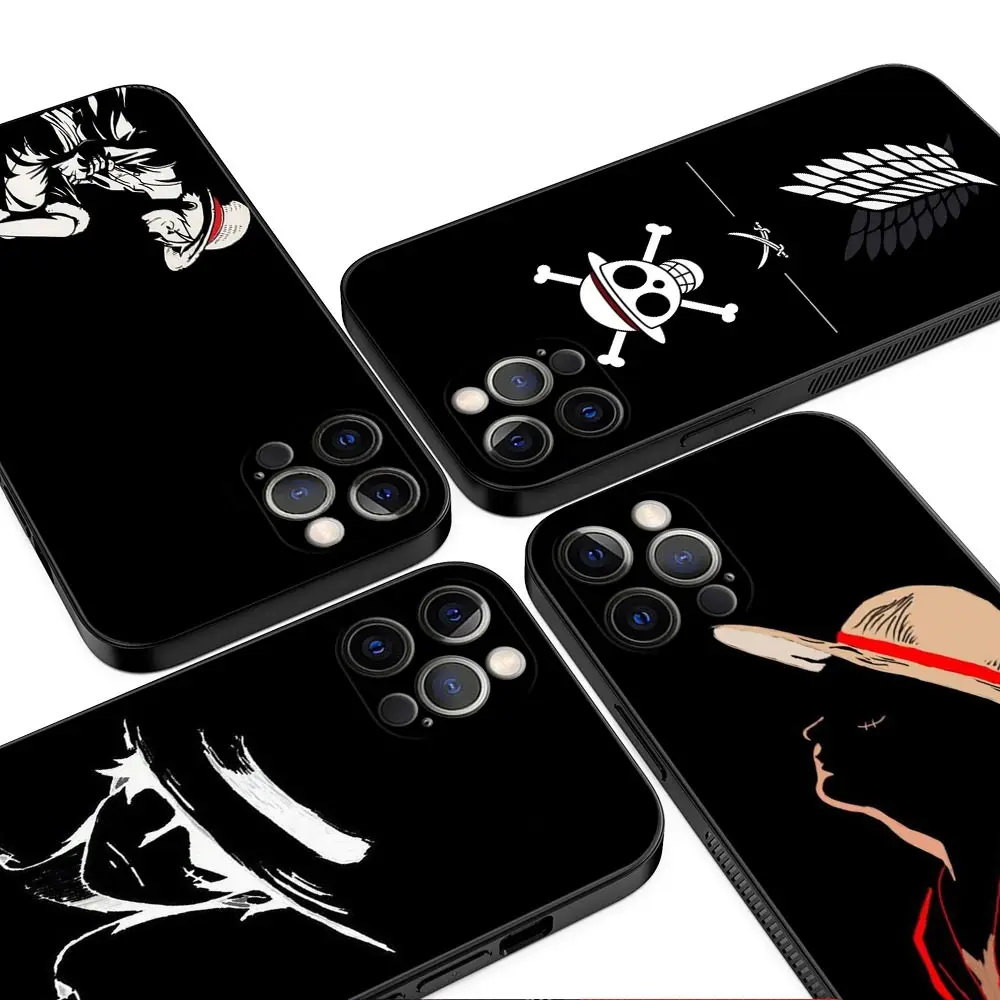 apple 13 pro max case One Piece Black Series Silicone Phone Case For iPhone 12 13 Mini 11 Pro Max 7 8 6 6S Plus XR X XS 5 5S SE 2020 Cover Fundas iphone 13 pro max cover iPhone 13 Pro Max