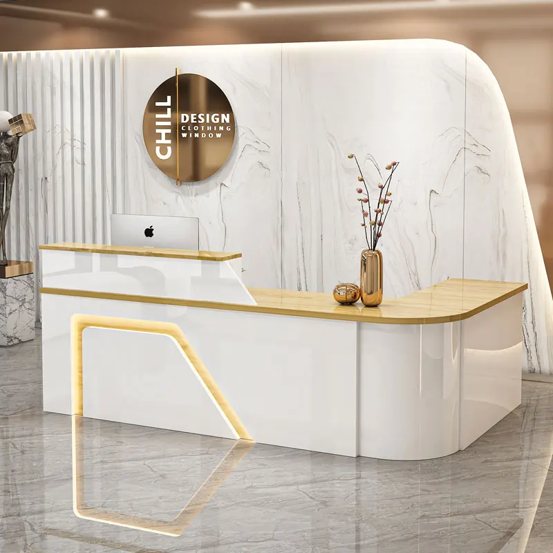 Luxury Salon Reception Desk Restaurant Modern Cafe Checkout Bar Counter Reception Cashier Comptoire Magasin Nordic Furniture elfday 30dbm usb rs232 rj54 impinj frequency 865 868 902 928mhz epc class1g2 iso18000 6c 6b uhf rfid reader checkout counter