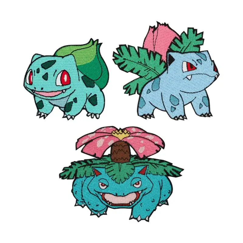 Pokémon X and Y Bulbasaur Venusaur Embroidery, shiny bulbasaur