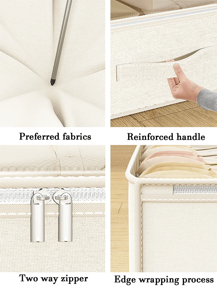 1PC Fabric perspective bed bottom storage bag, clothing storage bag, suitable for storing empty space under the bed at home 5