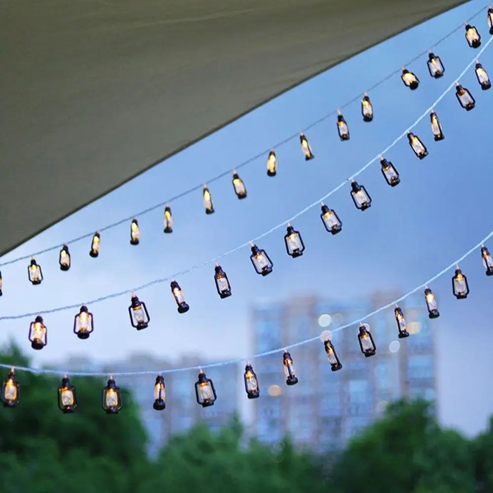

Hanging Lantern Party Decoration Outdoor Waterproof Camping String Lights Kerosene String Lights Atmosphere Light String Lamp