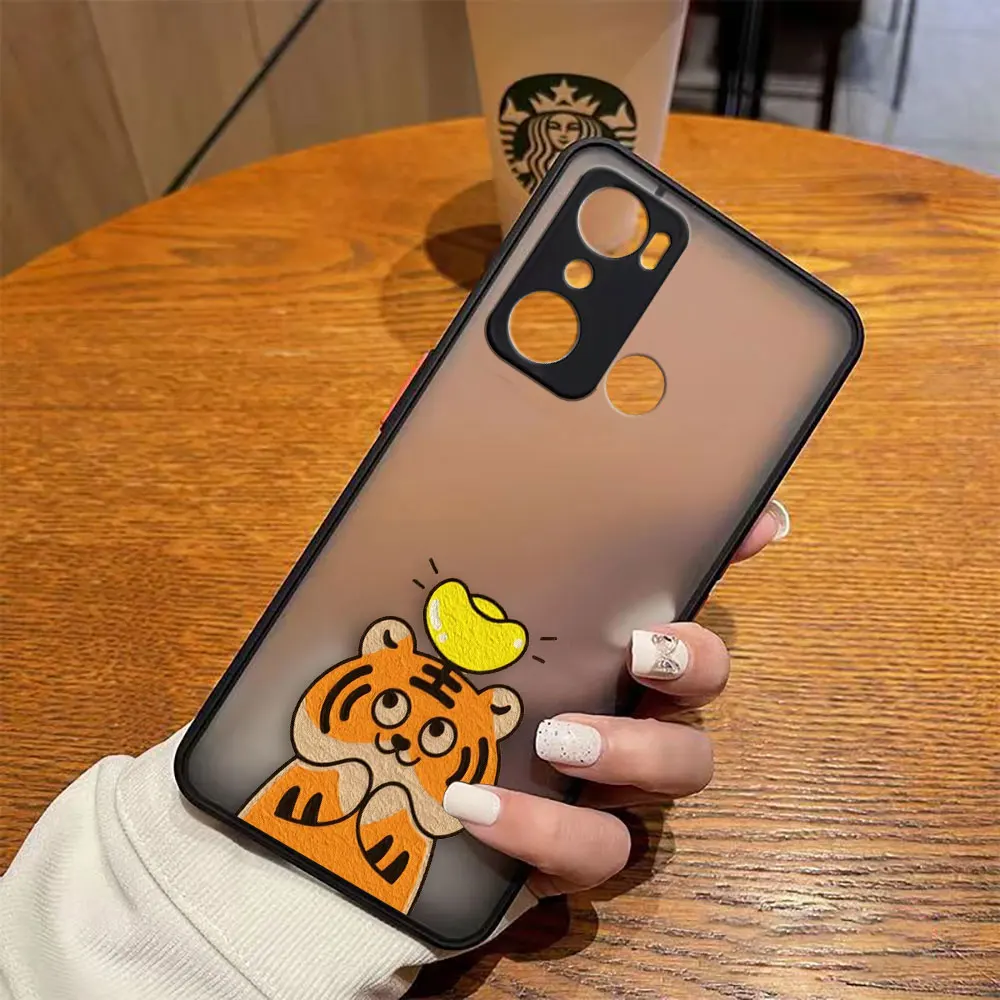 thumbnail image 1 of Matte Case for infinix HOT 20I 12 12I 11 11S 10 10I 10S PLAY 9 Pro POVA 3 CAMON 15 17P Case Funda Coque Shell Cute Little Tiger, 1 of 5