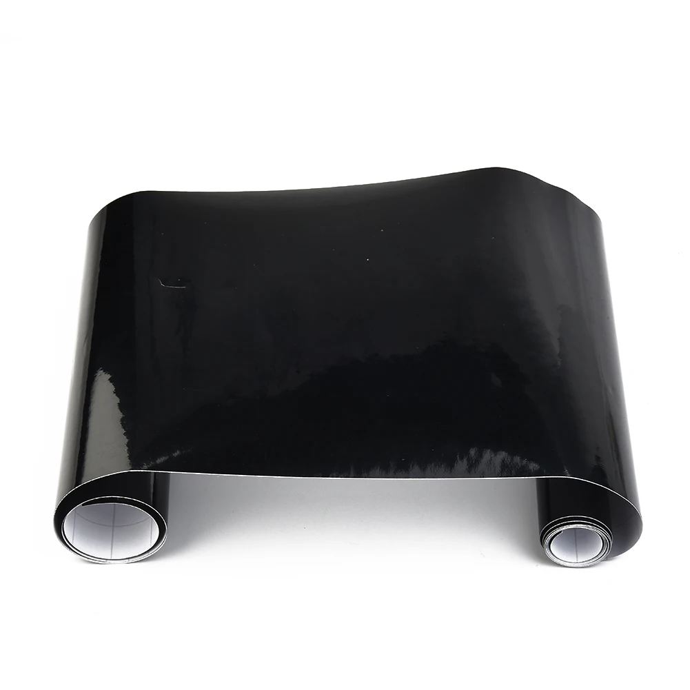 

Auto Glossy Black Vinyl Wrap Film Vehicle Wrapping Auto Modified Body Sticker Car Accessories Decoration Covering Film 152x20cm