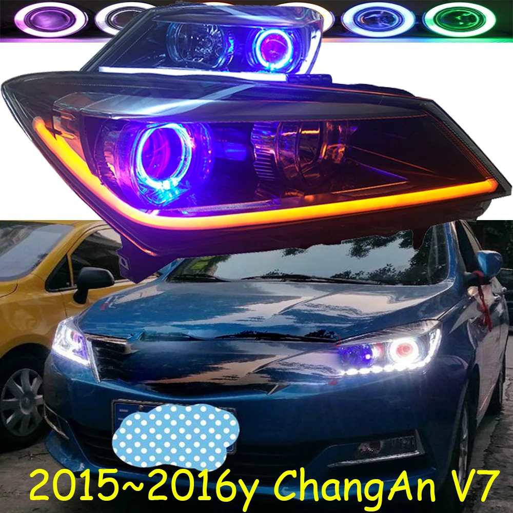 

2015~2019y Car Bupmer Head Light For ChangAn V7 Headlight Chang An Car Accessories LED DRL HID Xenon Fog For ChangAn V7 Headlamp