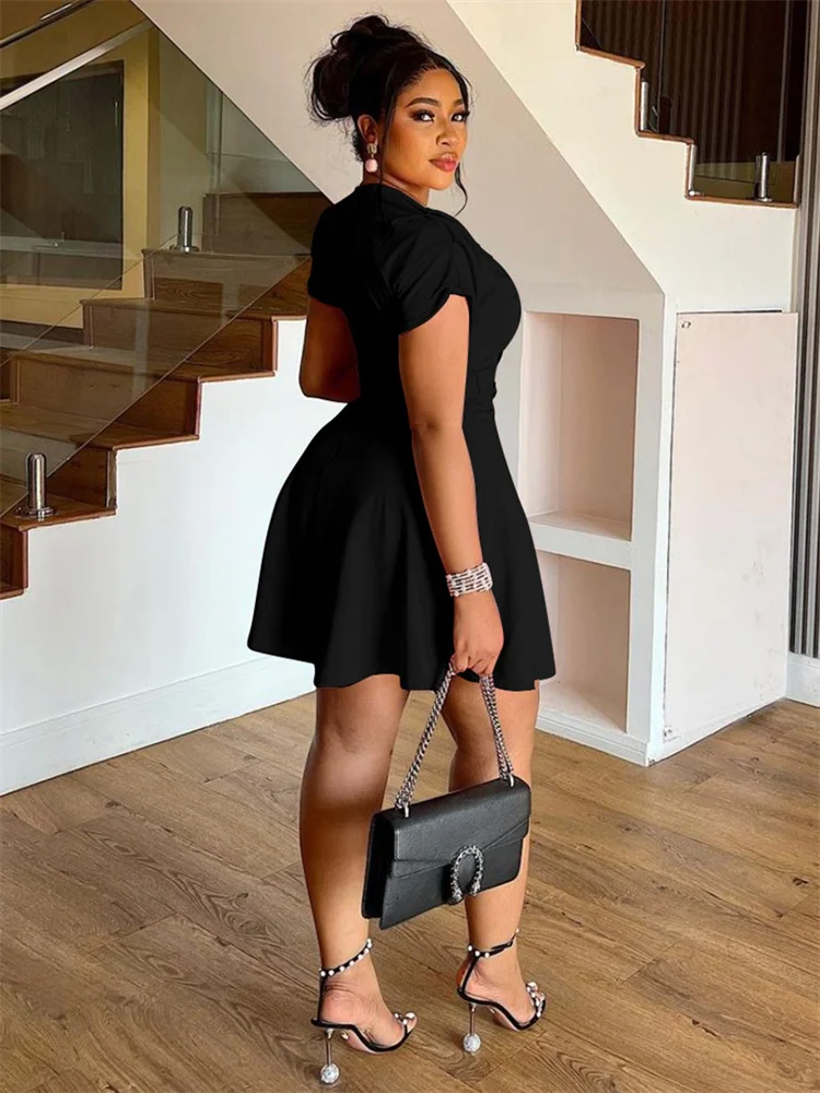 Wmstar Plus Size Midi Dresses for Women 2025 O Neck Elegant Patchwork Summer Holiday Clothes Maxi Dresses Wholesale Dropshipping