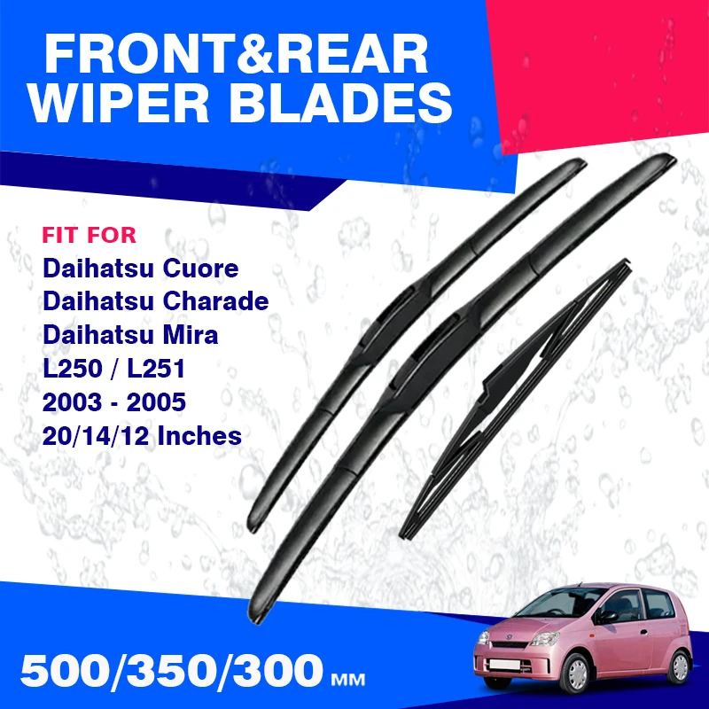 Spazzole Tergicristallo Anteriore Posteriore Per Daihatsu Cuore Charade Mira L250 L251 2003 2004 2005 Accessori Parabrezza Parabrezza Spazzola In Sili