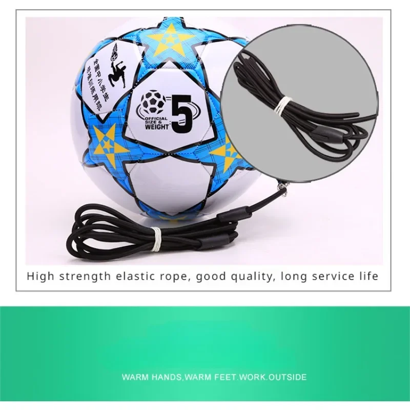 Size 4/5 Standard Football with Rope Primary and Secondary School Students Training Adult Rope Soccer Starter Wear-resistant