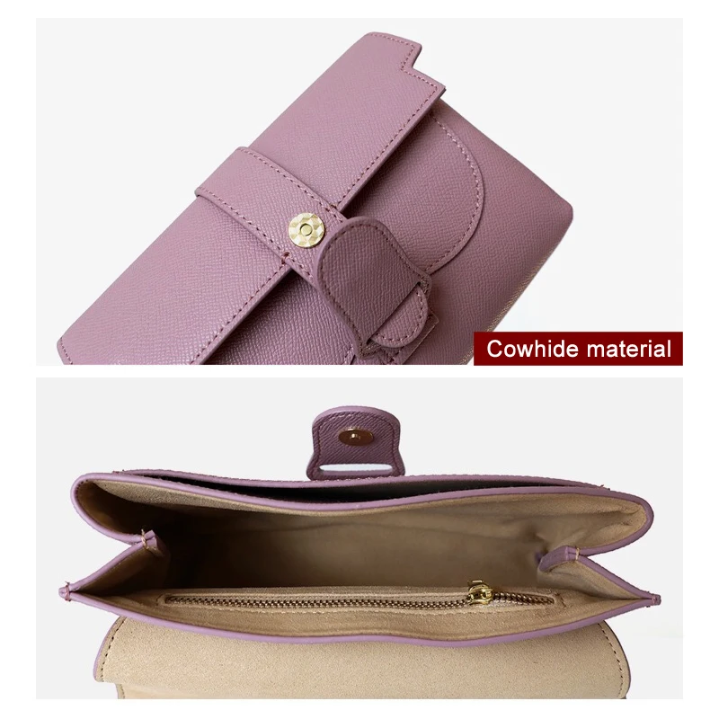 Luxury Genuine Leather Waist Bag  Fashion Clutch handbags Women's High Quality Cowhide Retro Style Chest Crossbody Shoulder Bags