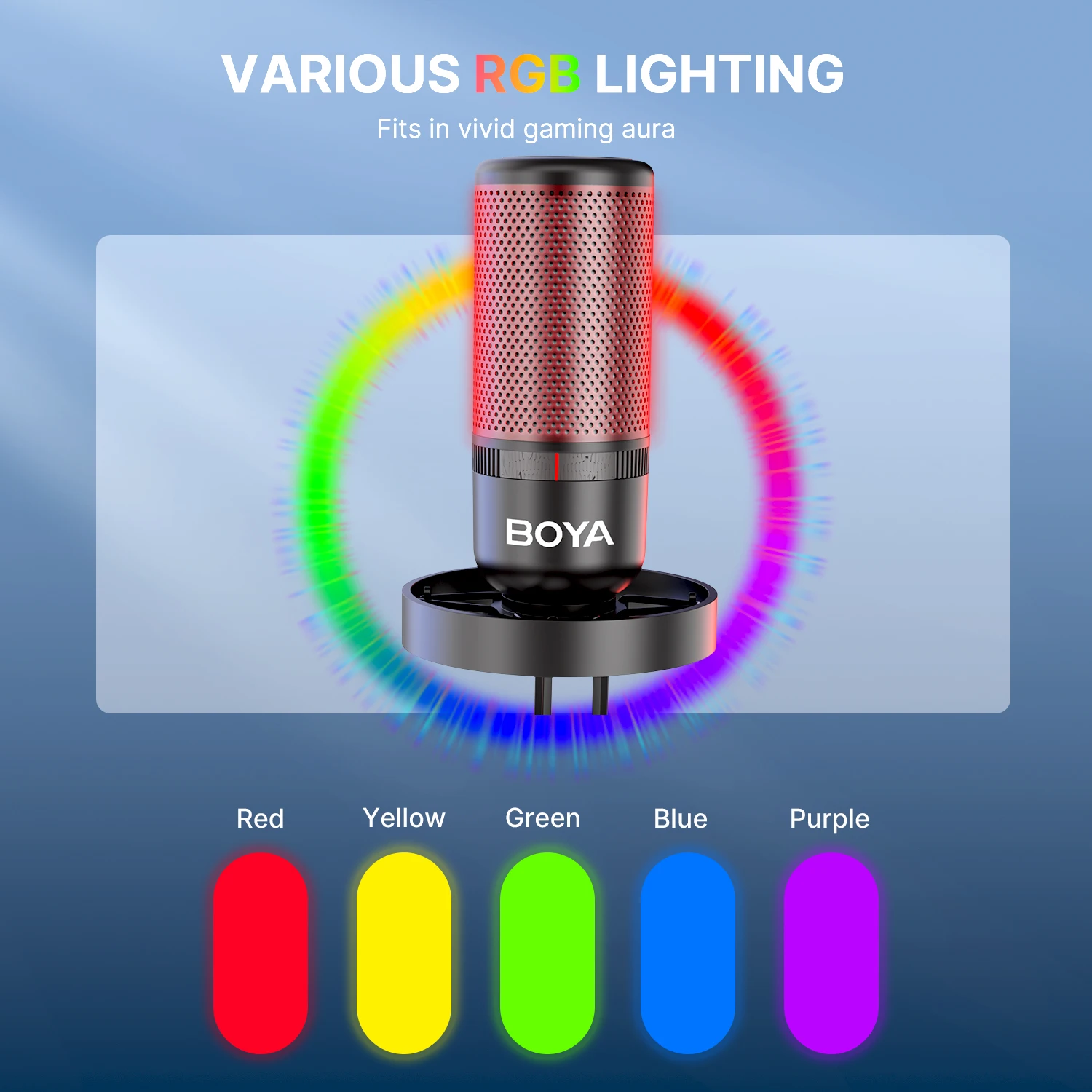 ميكروفون ألعاب BOYA K3 USB مع خاصية إلغاء الضوضاء/...