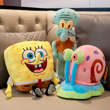 Anime Spongebob Squarepants Patrick Star Squidward Eugene H. Krabs Gary Kawaii Stuffed Plush Toys keychain Birthday Gift For Kid 2