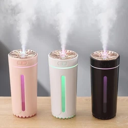 300ML Car Air Humidifier USB Rechargeable For Home With Colorful Night Light Mute Mini Aromathe Essential Oil Diffuser