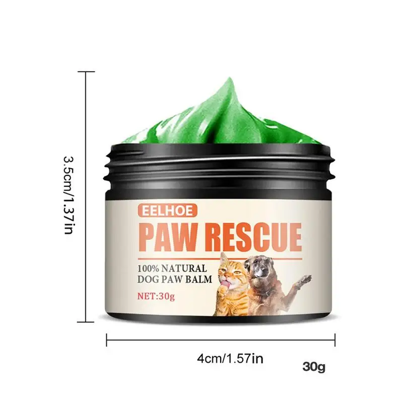 Paw Pad Balm 30g Dog Paw Wax For Dry Paws & Nose Paw Pad Lotion With Dog Paw Protection For Hot Pavement Nose Paw Moisturizer