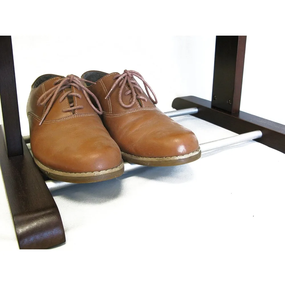 kingston iii valet stand with drawer, contour hanger, trouser bar, tie & belt hooks and shoe rack - vl16260