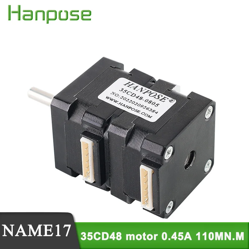 

3PCS Double layer stacked 35CD48 0.45A 110mN.m stepper motor forward and reverse automatic micro stepping motor for CNC