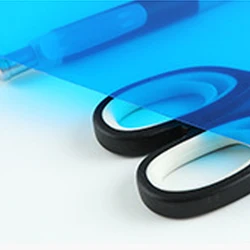 A4 Waterproof Colored Transparent Film - Durable 0.3mm Translucent PVC Sheet (Blue)