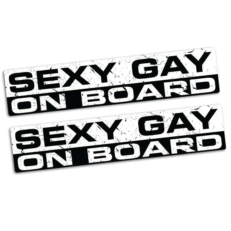 

2pcs SEXY GAY ON BOARD Car Sticker Vinyl JDM Funny Bumper Car Truck 4x4 Window 4WD Decal 15 X 3.2cm