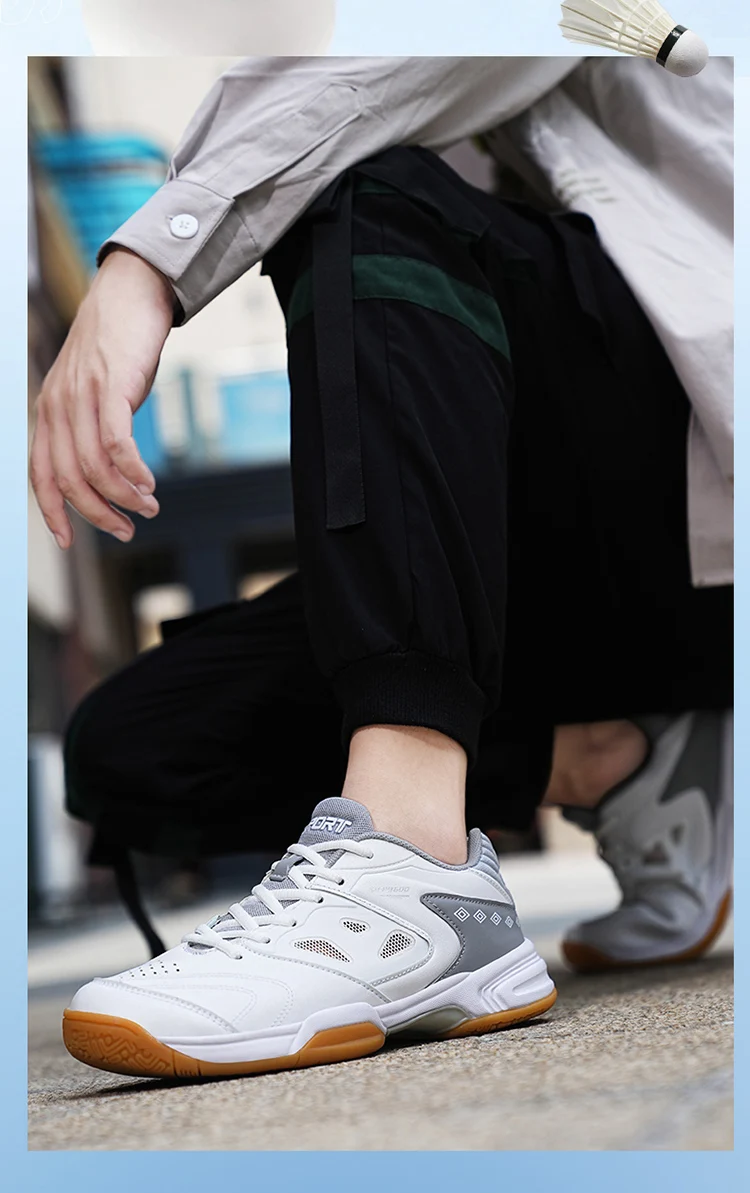 Description Picture 4 of itemMens Professional Badminton Shoes Tennis Sneakers for Training Volleyball Indoor Outdoor Table tennis Women Breathable Sport