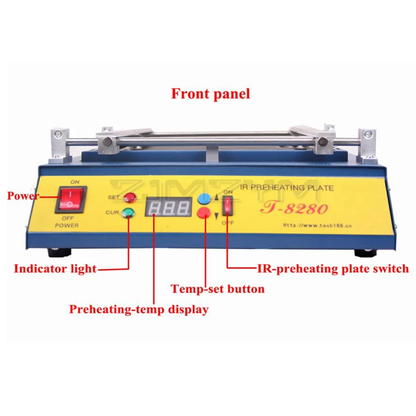 220V or 110V Puhui T8280 PCB Preheater IR Preheating Plate T-8280 IR-Preheating Oven 0-450degree Celsius Solder Repair images - 6