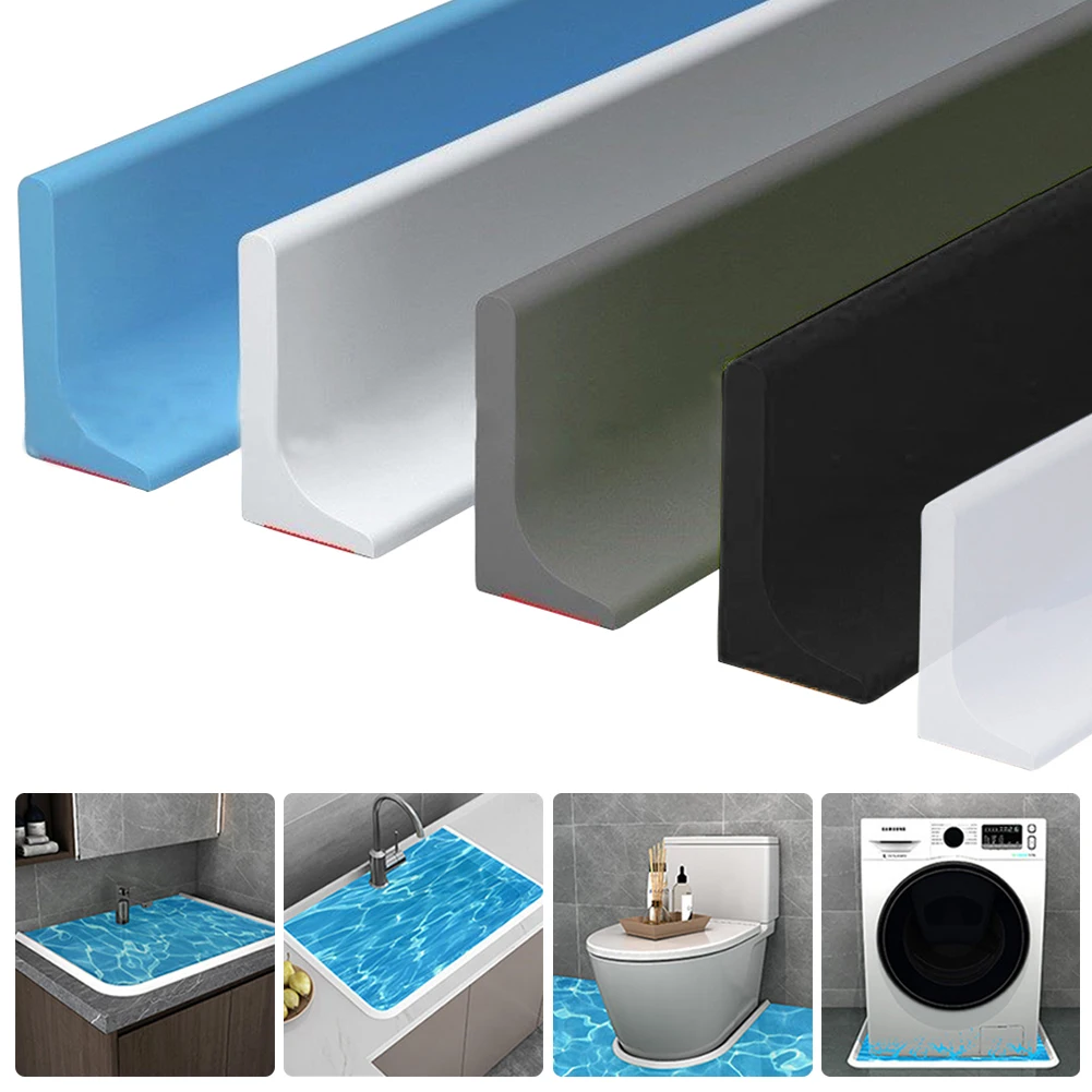 

Bathroom Retention Water Barrier Strip 30cm/50cm/80cm/100cm/200cm Dry And Wet Separation Silicone Seal Strip