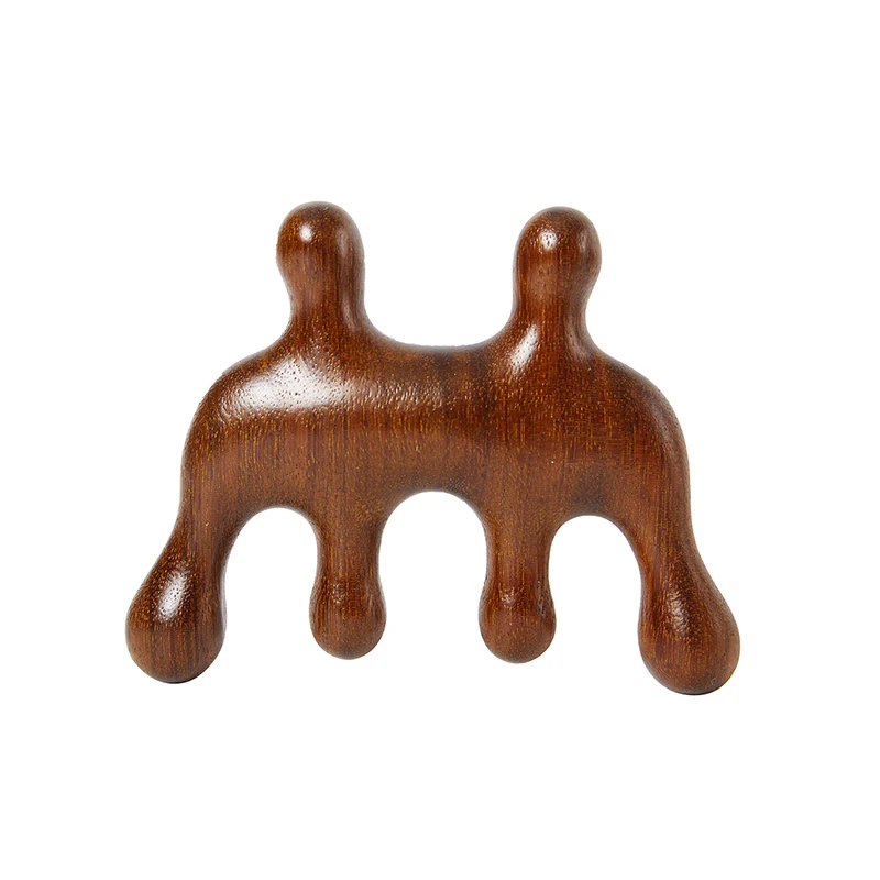 Wood Therapy Massage Comb Head Face Scalp Gua Sha Massager Natural Facial Sandalwood Wide Tooth Guasha Scraping Body Massage