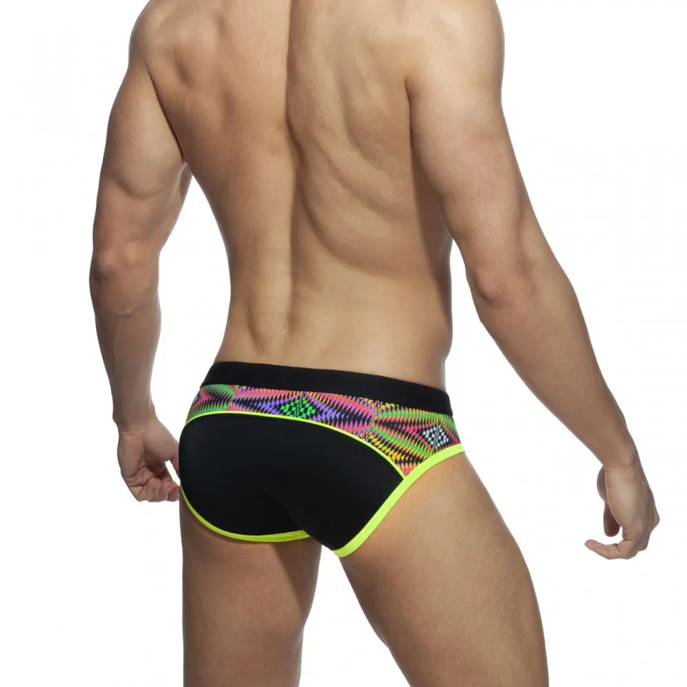 

Men's Swim Briefs beach pants Surfing bathing suit Low-waist Sexy Drawstring Surfboard Swimwear Pad Push-up Swimming