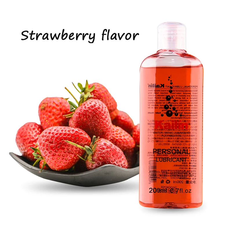 200ml Fruit Flavor Sex toy for women men Sex Lubricant Water-based Blueberry Strawberry Peach Sex Oil Vaginal Anal Gel Adults 18