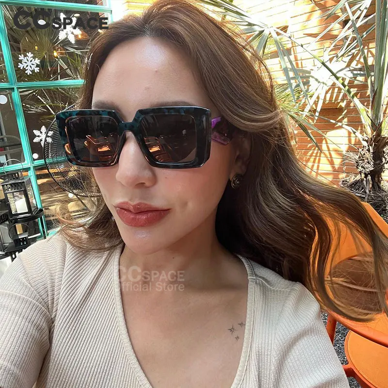 53373 Retro Square Marke Sonnenbrille Frauen Modern Großer Rahmen Männer Trend Breites Bein Sonnenbrille Uv400_voghion.com