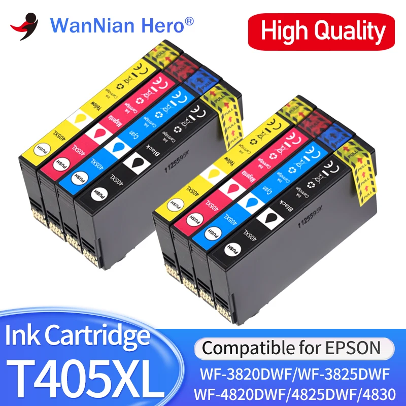 Compatible Pour Epson 405XL T405XL T405média Cartouche D'encre Pour WF-3820DWF 4820DWF 3825DWF 7830DTWF 4825DWF 4830DTWF 7835DTWF 7840