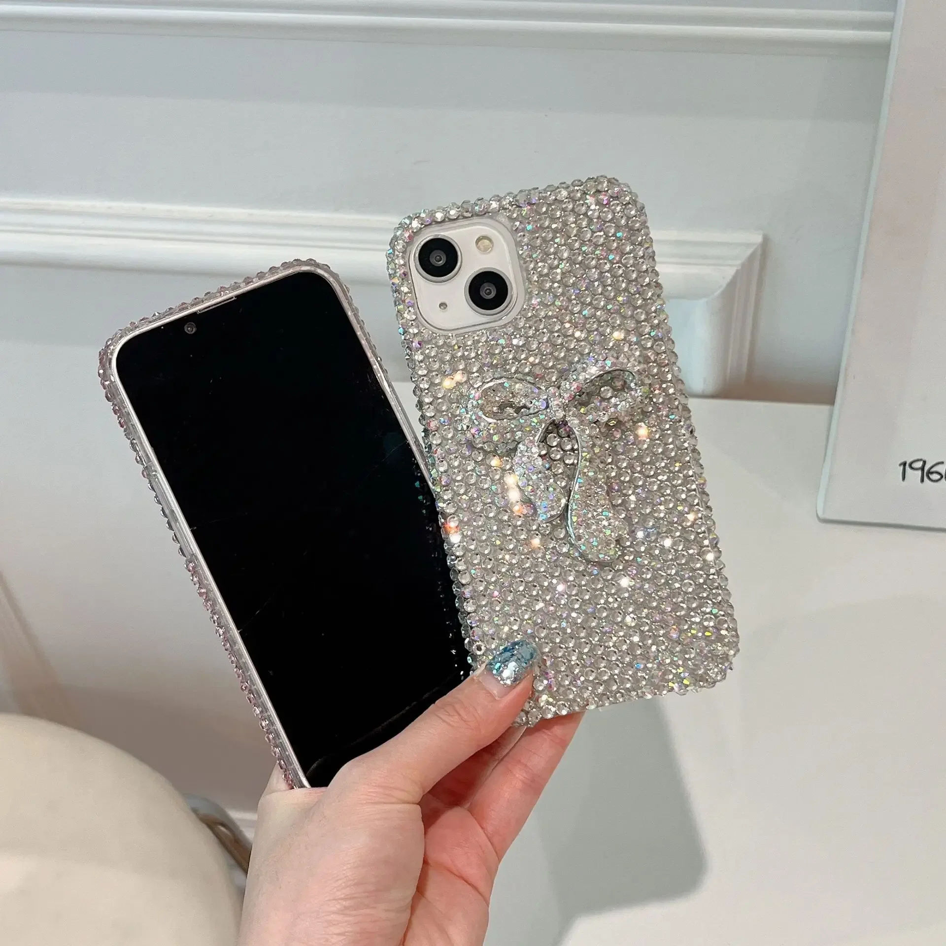 Full Diamond Bow Sparkling Protective Phone Case - Cute and Stylish Cover