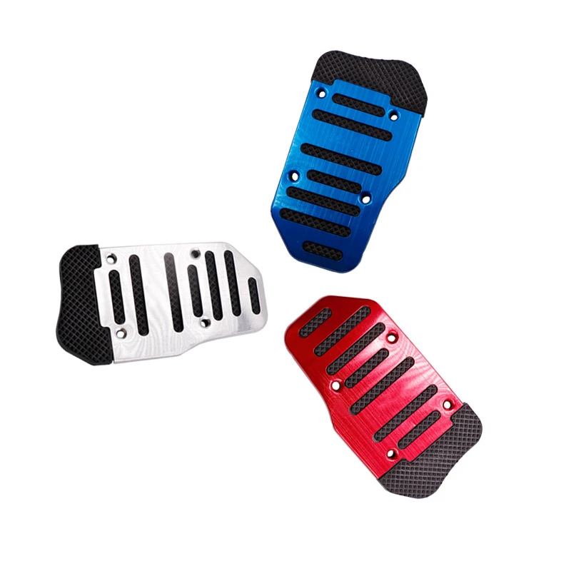 1 Set Universal Car Pedals Cover Aluminum Automatic Brake Gas