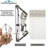 Archery Mini Composite Pulley Bow Stainless Steel Toy Stainless  material Decompression Bow Set Parent-child Interaction 5lbs 1