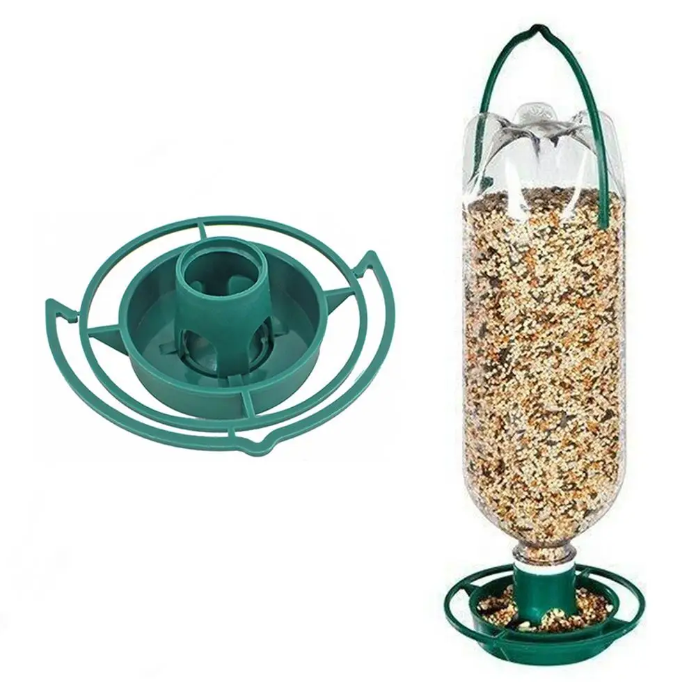 Bird Feeder 1pcs Recycle Soda Bottle Top Automatic Outdoor Garden Balcony Hanging Feeding Tray bird feeder